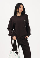 LACOSTE Felpa girocollo marrone per uomo e donna con patch coccodrillo SH9801 3LA LACOSTE 