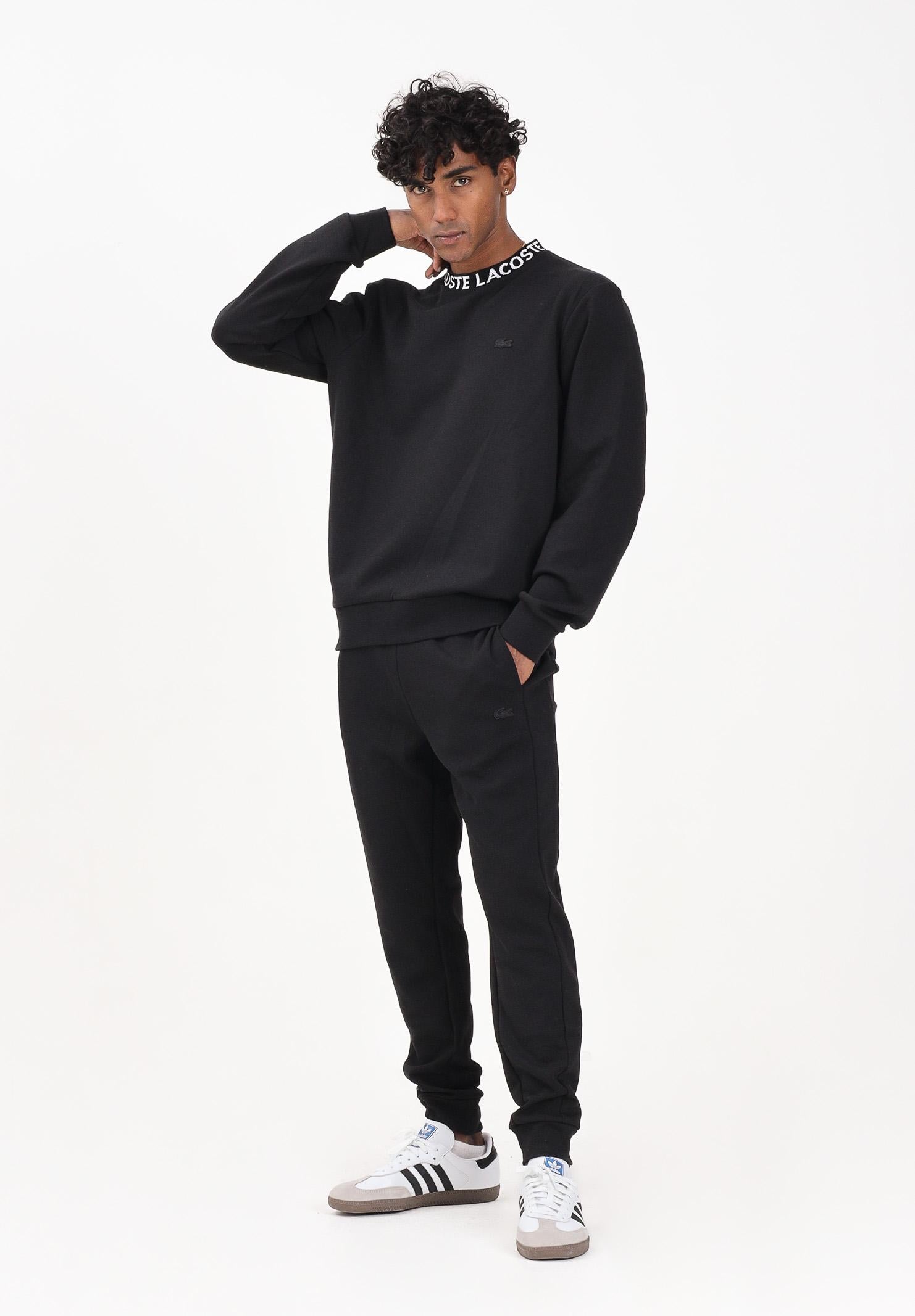 LACOSTE Pantalone sportivo nero da uomo con logo XH9583 031 LACOSTE 