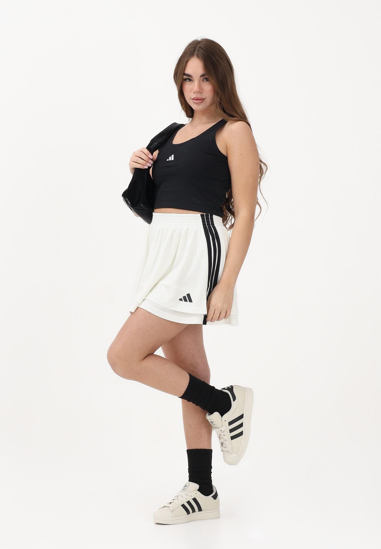 ADIDAS ORIGINALS Gonna corta HOUSE OF TIRO bianca da donna JY7634 . ADIDAS ORIGINALS 