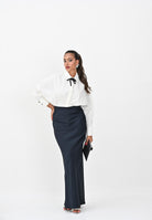 MAX MARA Gonna lunga Rimini blu da donna 2526106043600 044 MAX MARA 