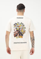 BARROW T-shirt a manica corta vaniglia per uomo e donna con maxi stampa sul retro S5BWUATH157 BW029 BARROW 