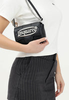 DSQUARED2 Borsa a spalla nera da donna con maxi logo DQ2917D0AD0 DQ900 DSQUARED2 