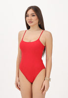 RALPH LAUREN Costume intero rosso da donna con logo all-over 21685304 RE RALPH LAUREN 