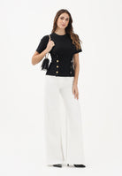 ELISABETTA FRANCHI Jeans a palazzo avorio da donna PJ23N61E2 360 ELISABETTA FRANCHI 