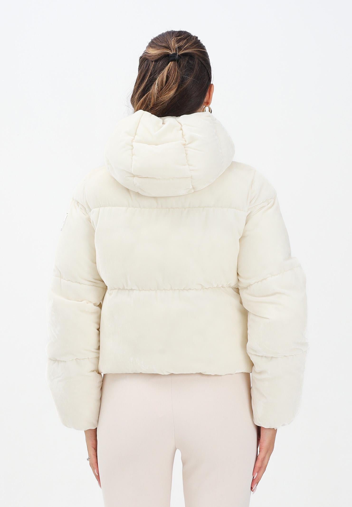 ELISABETTA FRANCHI Piumino cropped in velluto latte da donna PI82D56E2 DZ9 ELISABETTA FRANCHI 