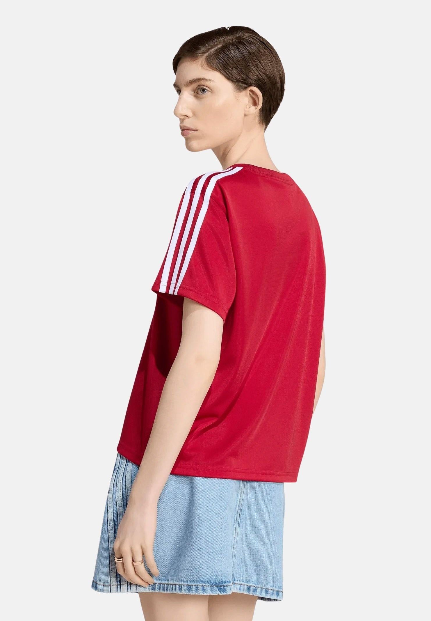 ADIDAS ORIGINALS T-shirt Firebird Team Victory Red/White rossa e bianca donna. KS4802 . ADIDAS ORIGINALS 