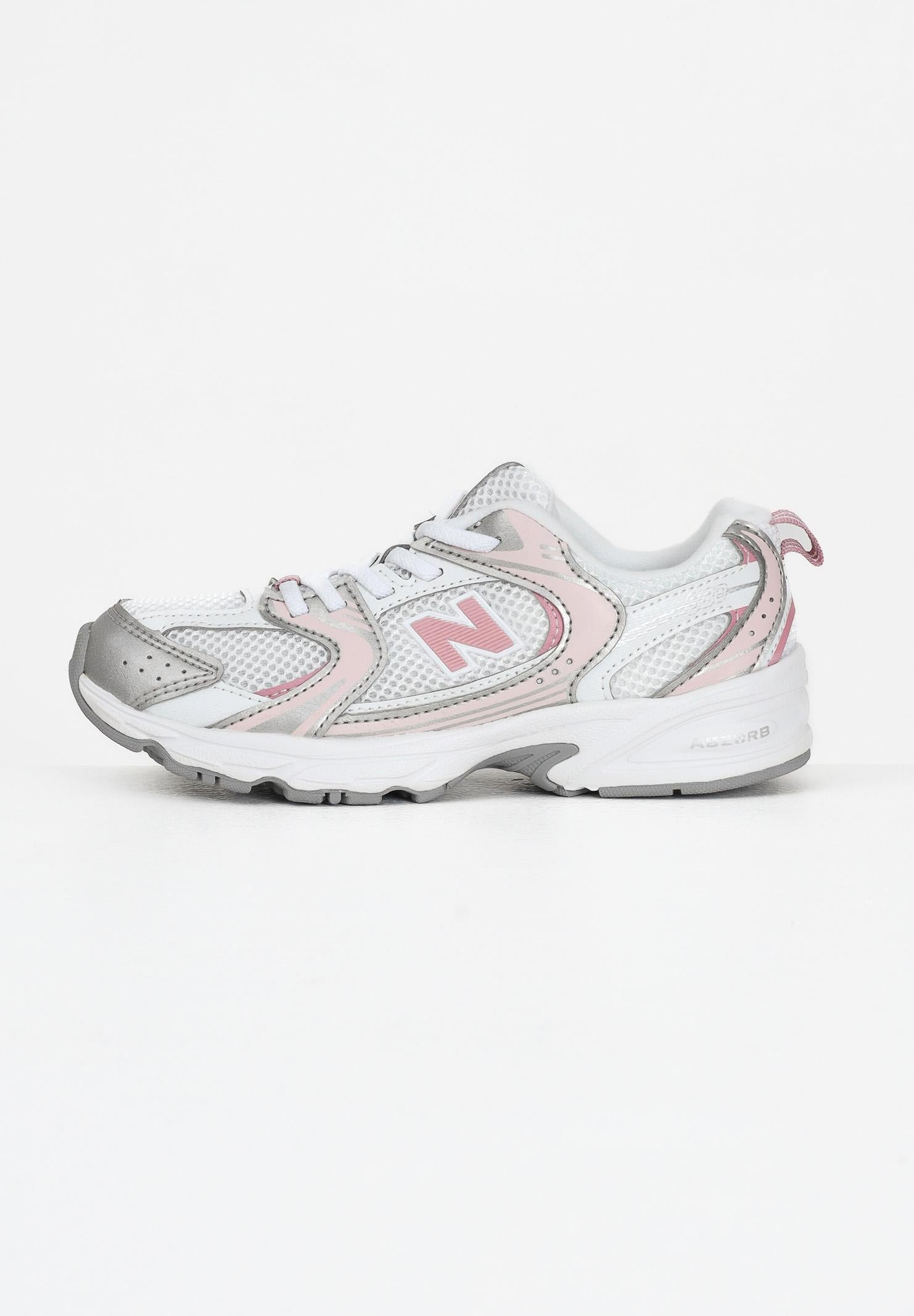 NEW BALANCE Sneakers 530 Bungee bianche, argento e rosa da bambina PZ530EC  NEW BALANCE 
