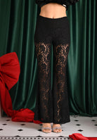 VICOLO Leggings nero da donna in pizzo TF1647 NE VICOLO 