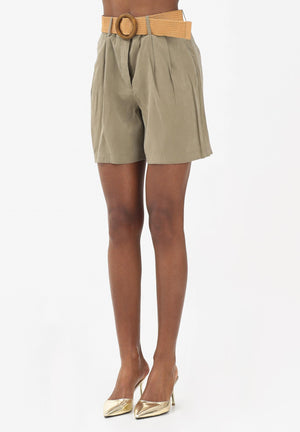 ONLY Shorts verde da donna con cintura 15370298 ME ONLY 