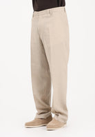 I'M BRIAN Pantalone in lino beige da uomo PA3703 0025 I'M BRIAN 