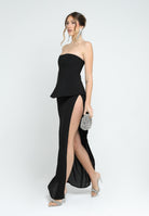 SANTAS Abito lungo CREAM nero da donna PV25020 NERO SANTAS 