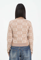 PINKO Maglioncino girocollo beige da donna con logo Love Birds 106041A2YD C4Z PINKO 