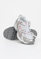NEW BALANCE Sneakers 530 Bungee bianche, argento e rosa da bambina PZ530EC  NEW BALANCE 