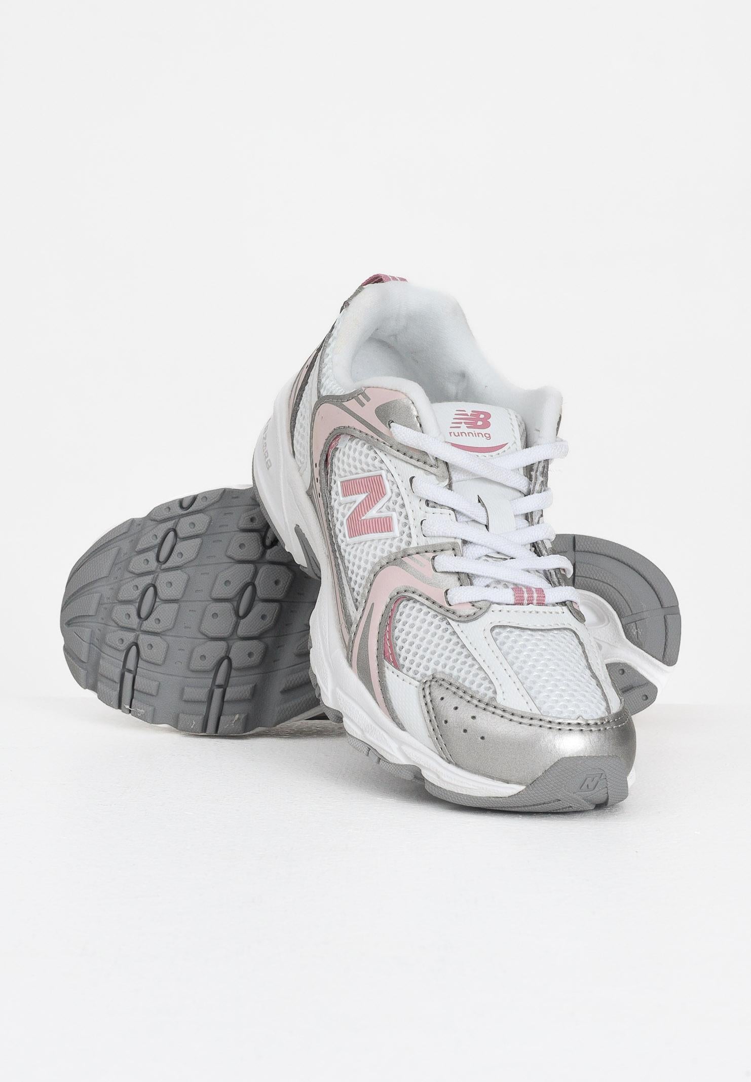 NEW BALANCE Sneakers 530 Bungee bianche, argento e rosa da bambina PZ530EC  NEW BALANCE 