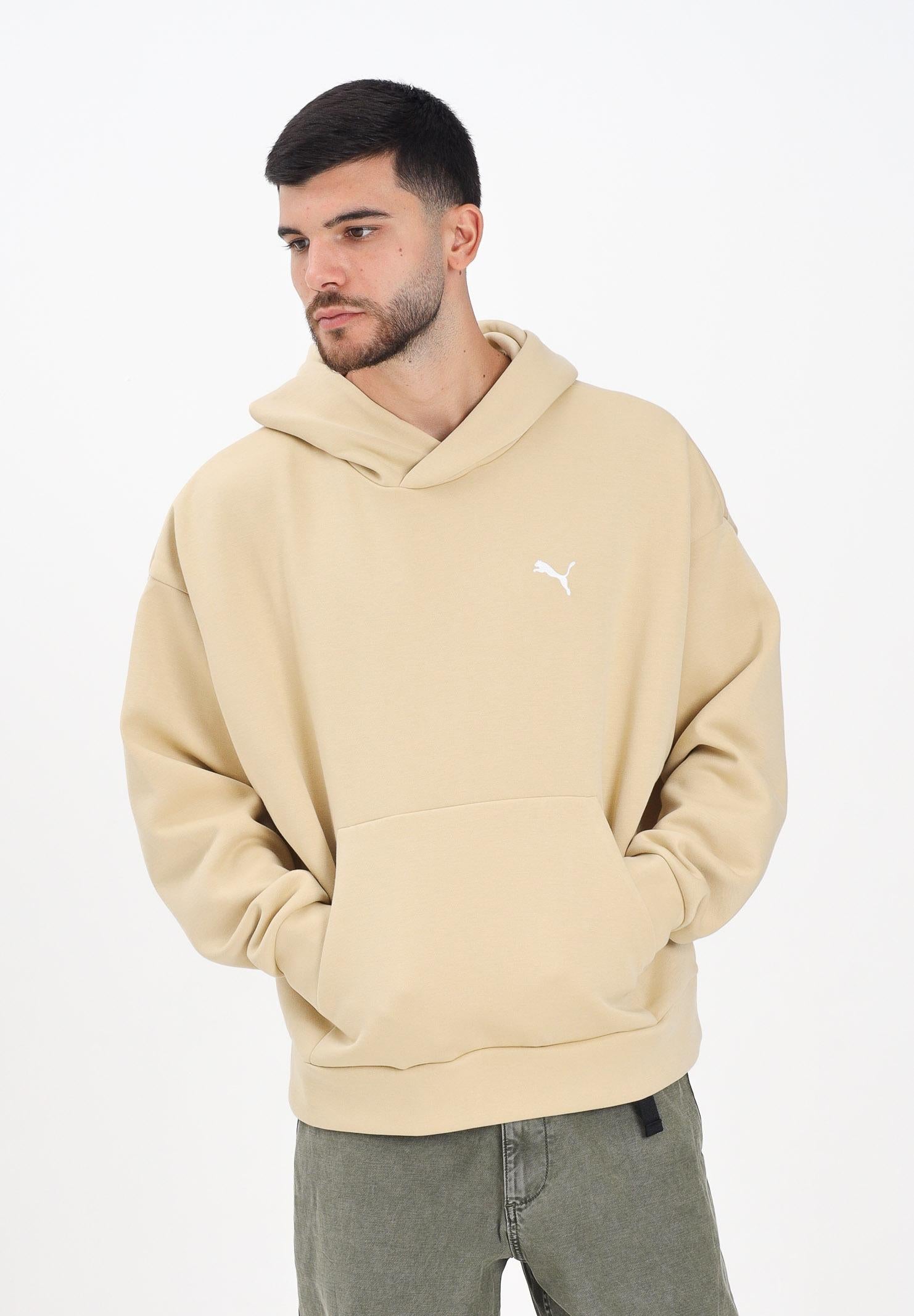 PUMA Felpa con cappuccio WARDROBE ESS beige da uomo 632065 83 PUMA 