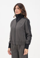 ADIDAS ORIGINALS Felpa con zip verde militare da donna JY3523 . ADIDAS ORIGINALS 