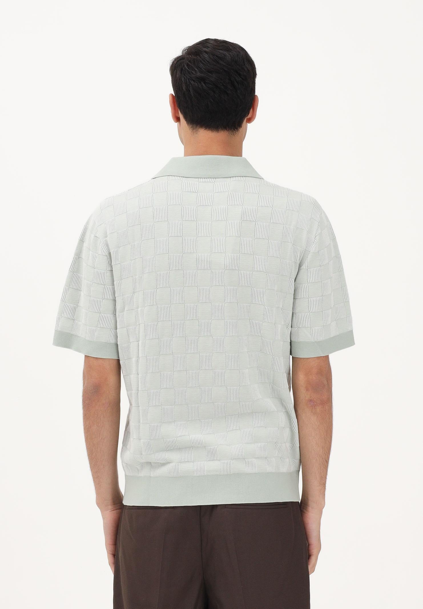 SELECTED HOMME Polo a manica corta in maglia verde acqua da uomo 16100069 AQGR SELECTED HOMME 
