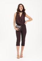 ELISABETTA FRANCHI Pantalone Capri marrone da donna PA19063E2 644 ELISABETTA FRANCHI 