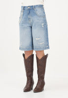 ONLY Bermuda in denim chiaro da donna con charms perline 15371252 MEBL ONLY 