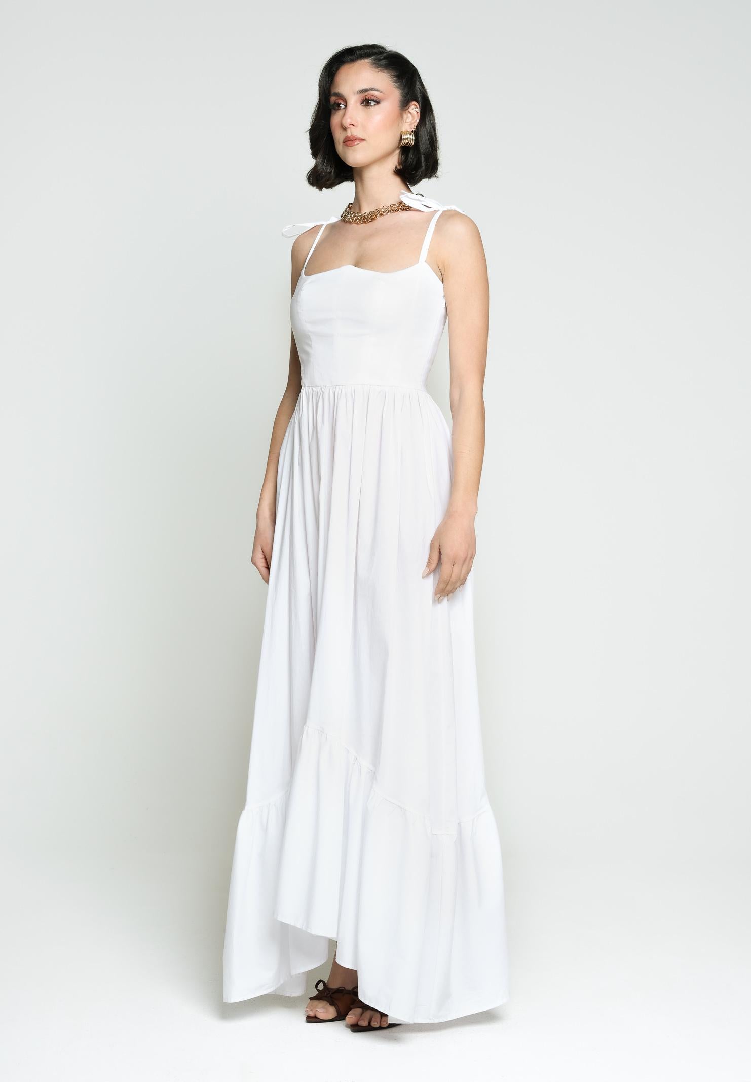 SANTAS Abito lungo DELIZIA bianco da donna PV2505 BIANCO SANTAS 