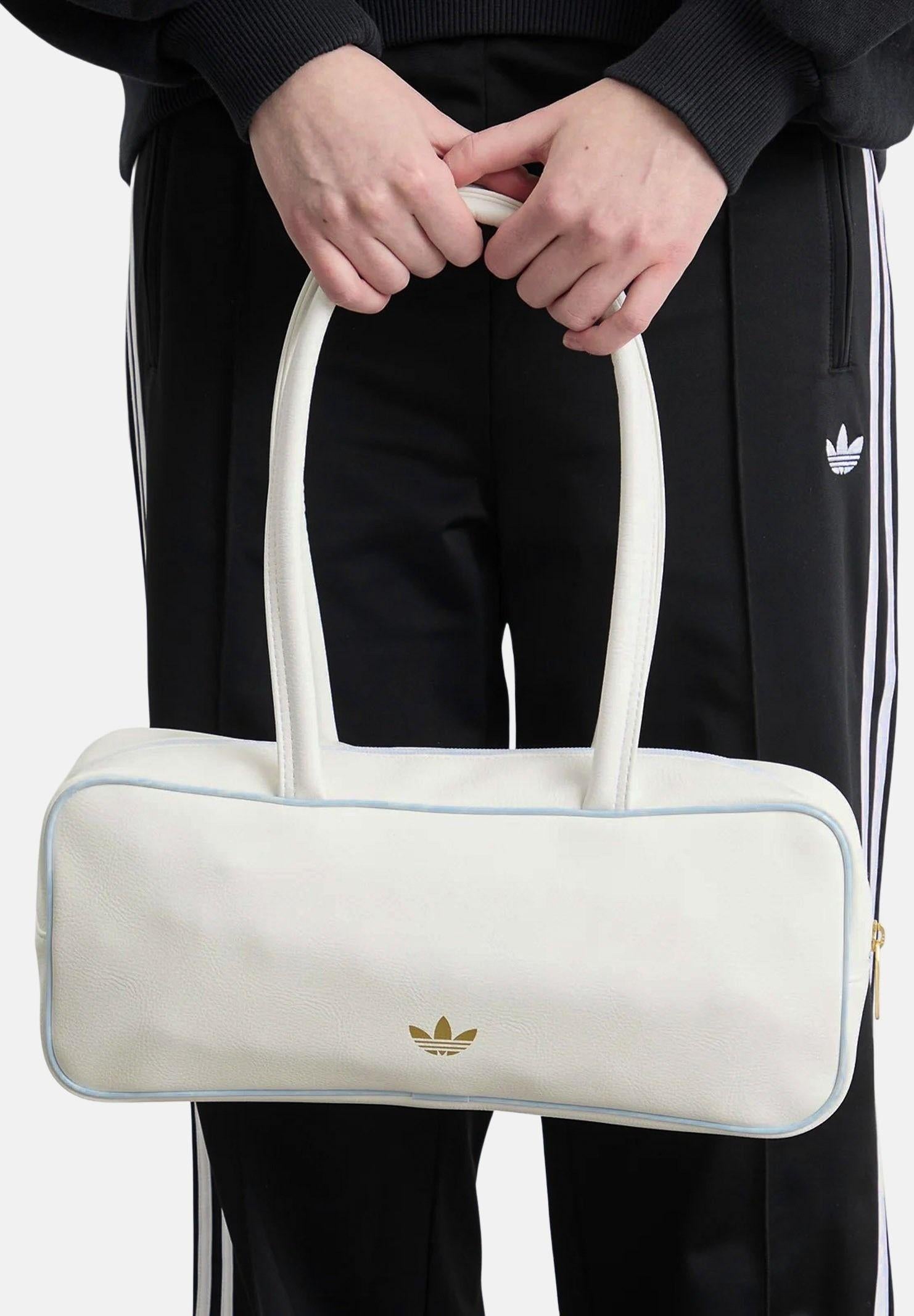 ADIDAS ORIGINALS Borsa a spalla ADICOLOR ELONGATED AIRLINER bianca da donna KD7848 . ADIDAS ORIGINALS 