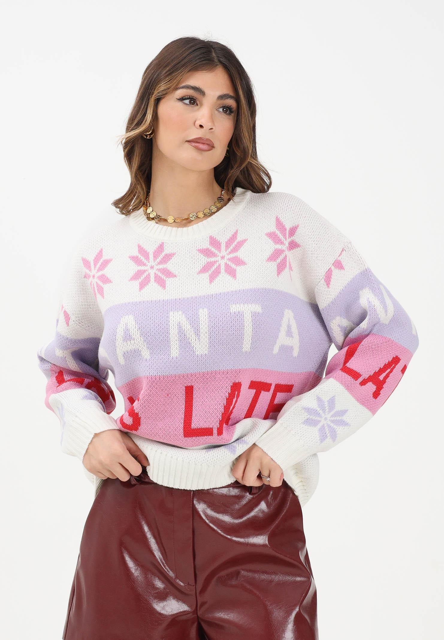 ONLY Maglioncino girocollo panna da donna dal mood vivace e natalizio 15354974 CloudDancer ONLY 