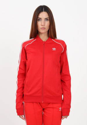 Felpa con zip Adicolor Classics SST rossa da donna IK4032 . ADIDAS ORIGINALS 