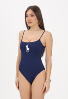 RALPH LAUREN Costume intero blu da donna con logo 21654304 BLNA RALPH LAUREN 