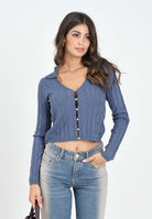 ONLY Cardigan carta da zucchero da donna con bottoni perla 15352102 VintageIndigo ONLY 