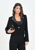 ARMANI EXCHANGE Giacca nera da donna con revers in ecopelle XW000676AF16149 UC001 ARMANI EXCHANGE 