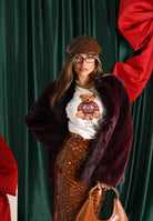 PATRIZIA PEPE Pelliccia bordeaux da donna 8O0197E072 R871 PATRIZIA PEPE 