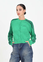 ADIDAS ORIGINALS Cardigan Fluffy Knitted verde da donna JW5177  ADIDAS ORIGINALS 