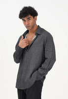 ARMANI EXCHANGE Camicia a manica lunga nera da uomo con logo all-over XM002280AF13235 FC304 ARMANI EXCHANGE 