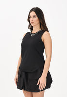 N21 Canotta nera per donna, ragazze e bambine con dettagli gioiello N210A5N0479 0N900 N21 