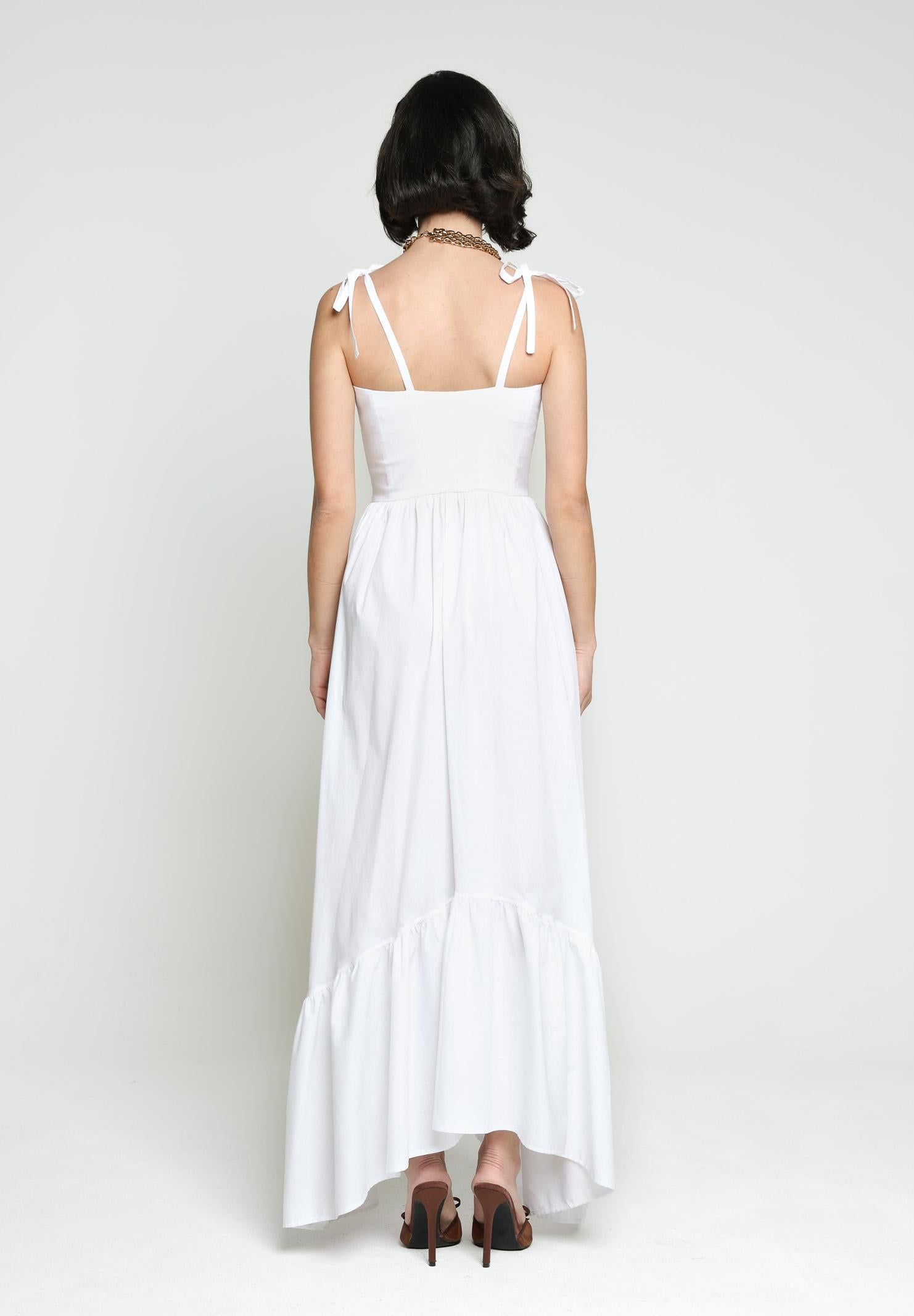 SANTAS Abito lungo DELIZIA bianco da donna PV2505 BIANCO SANTAS 