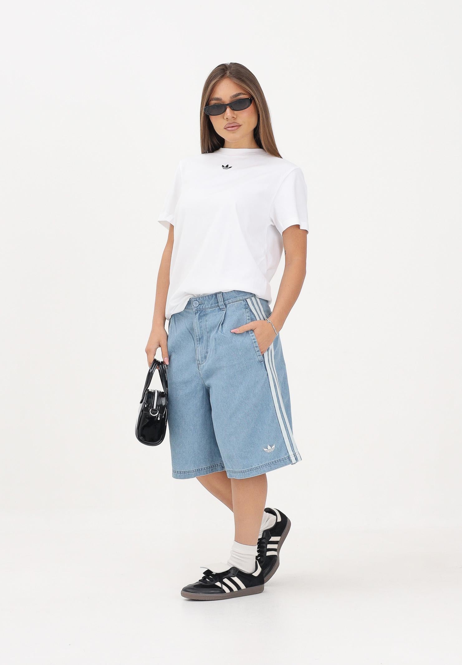 ADIDAS ORIGINALS Shorts CHINO in denim chiaro per uomo e donna KX1192 . ADIDAS ORIGINALS 
