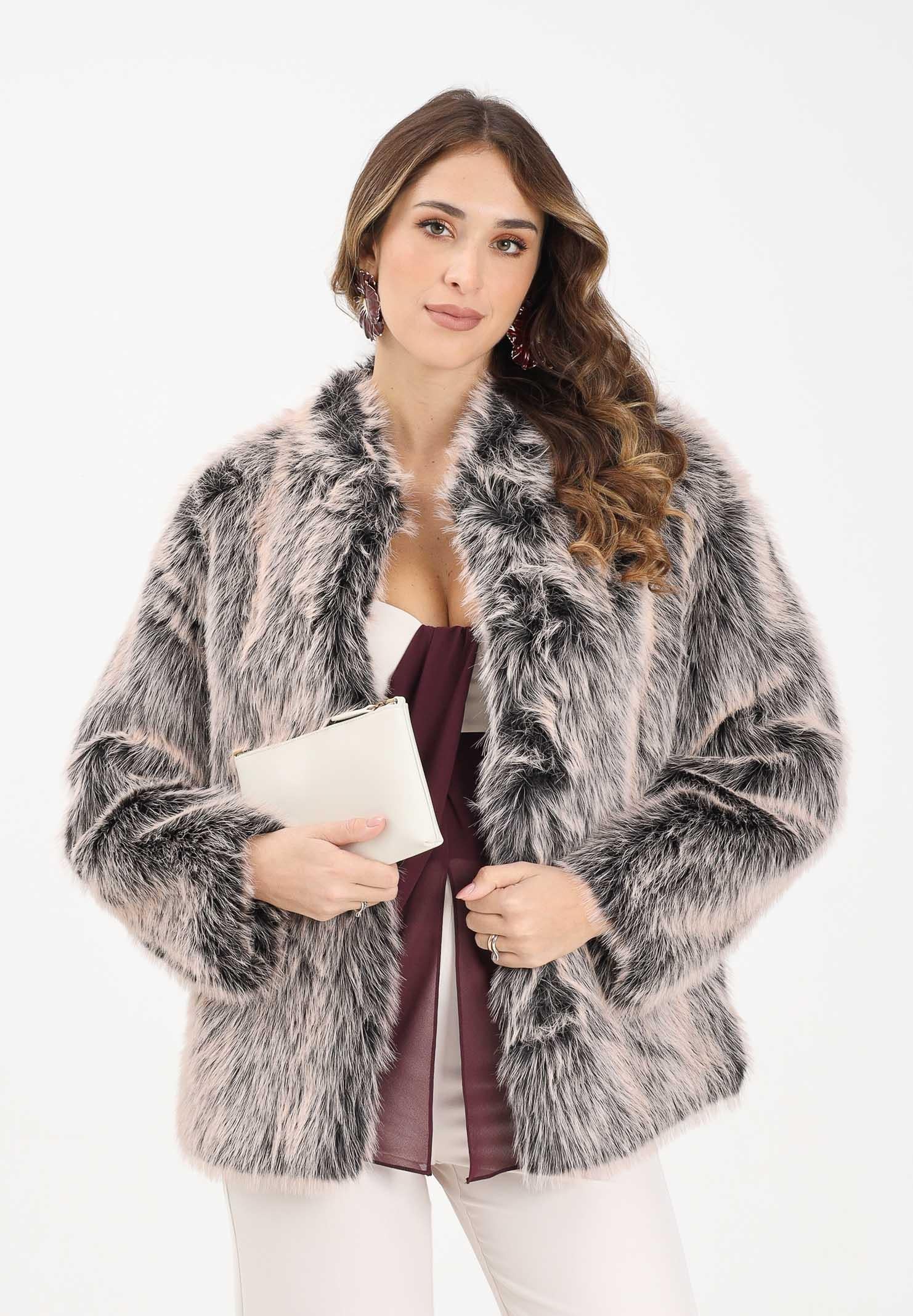 PATRIZIA PEPE Pelliccia nude e nera da donna 8O0197E072 B849 PATRIZIA PEPE 