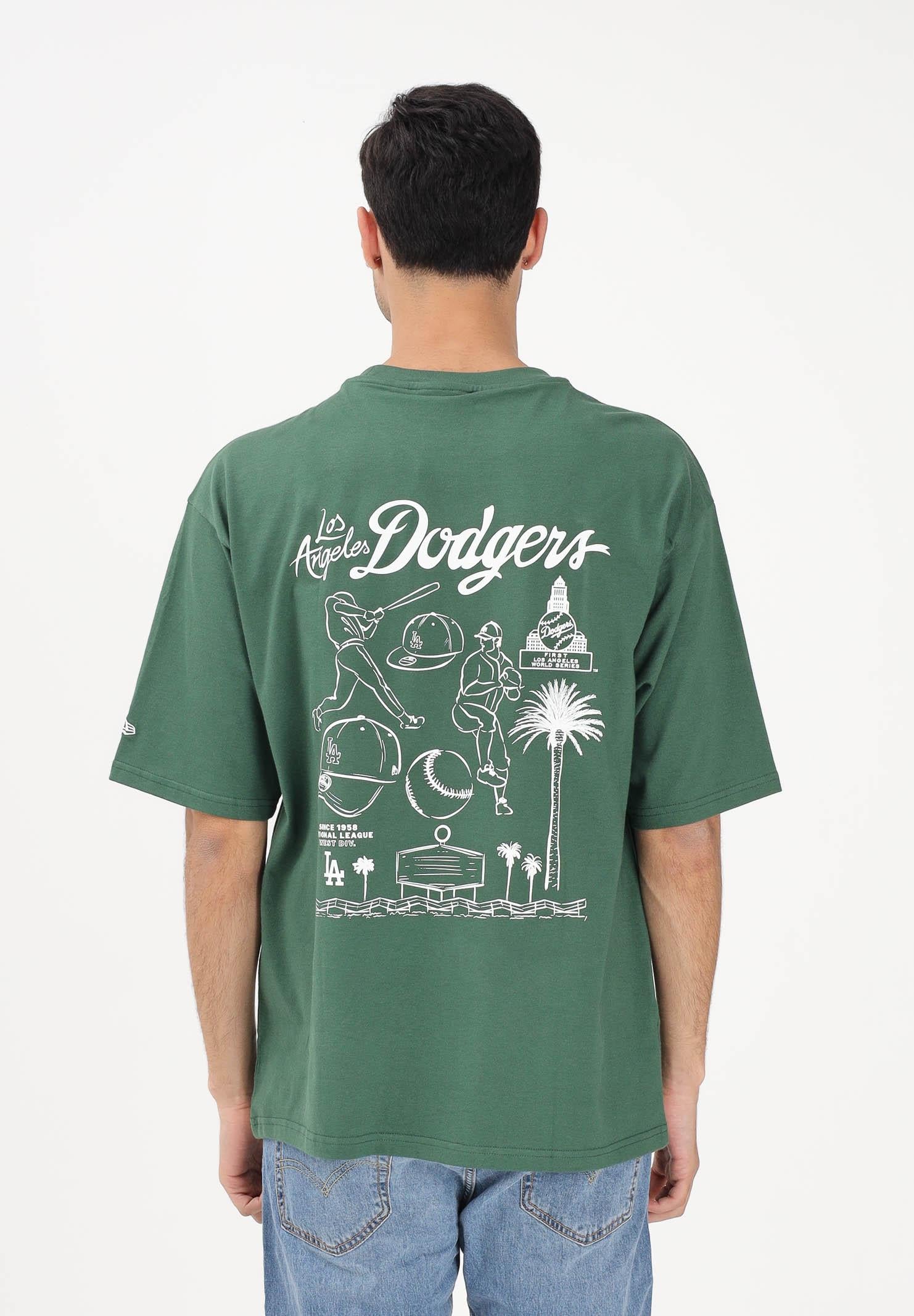 NEW ERA T-shirt a manica corta Oversized LA Dodgers MLB Baseball Graphic verde per uomo e donna 60771578 . NEW ERA 