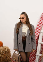 SELECTED HOMME Giacca da uomo realizzata con motivo spigato nei toni del marrone e del beige 16098742 BrownRice SELECTED HOMME 