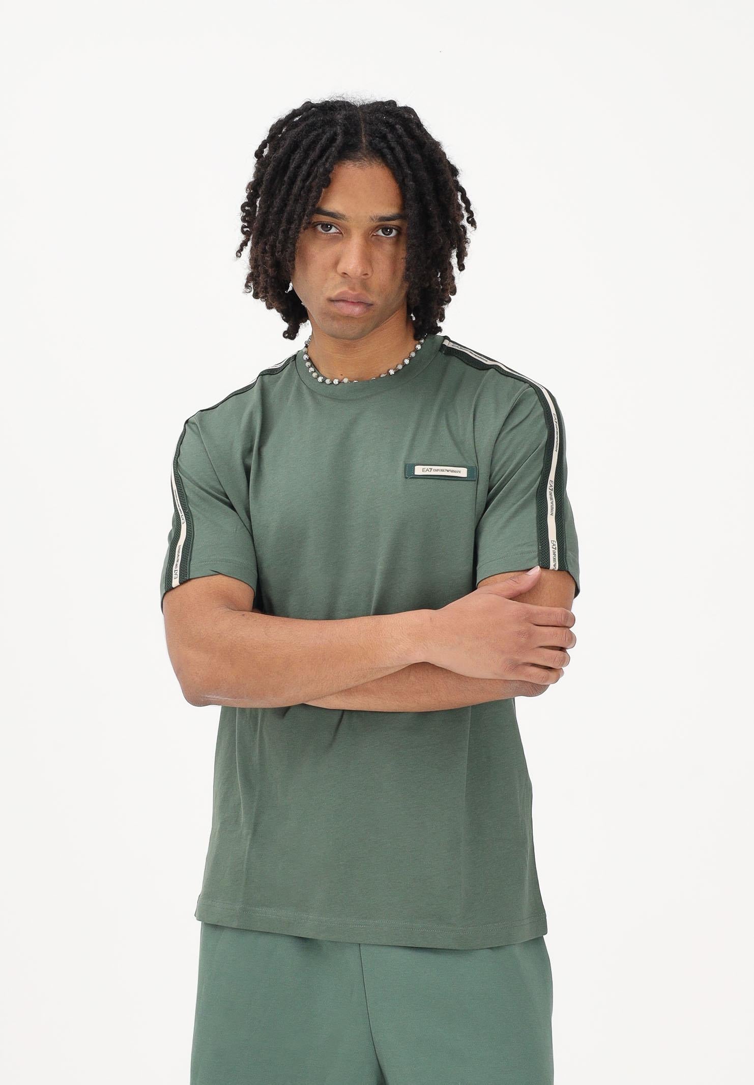 EA7 T-shirt a manica corta verde da uomo con logo 7M001476AF10375 U7260 EA7 