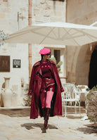 SIMONA CORSELLINI Shorts in ecopelle lucida color bordeaux da donna A25CPSH00101-C00025 V0752 SIMONA CORSELLINI 