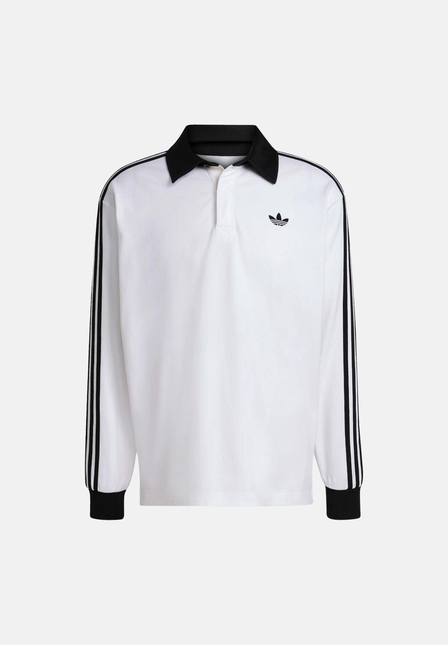 ADIDAS ORIGINALS Polo a manica lunga 3-Stripes bianca da uomo KE3575 . ADIDAS ORIGINALS 