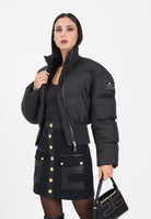 ELISABETTA FRANCHI Bomber nero da donna con patch logo PI85D56E2 110 ELISABETTA FRANCHI 