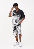 VERSACE JEANS COUTURE Camicia a manica corta nera da uomo con stampa "Wave Couture" 80GAL2BBNS786 V22 VERSACE JEANS COUTURE 