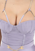 ELISABETTA FRANCHI Body lilla da donna con placche gioiello BO01961E2 EV7 ELISABETTA FRANCHI 