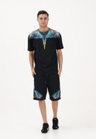 MARCELO BURLON COUNTY OF MILAN T-shirt a manica corta nera da uomo con stampa ali S6CMMATH022 110 MARCELO BURLON COUNTY OF MILAN 