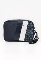 ARMANI EXCHANGE Pochette blu notte da uomo con motivo geometrico e logo XM001271AF11935 MB051 ARMANI EXCHANGE 