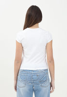 DIESEL T-shirt a manica corta bianca per donna, ragazze e bambine con logo Oval D J018300AFAA K100 DIESEL 