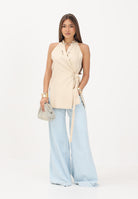 VICOLO gilet incrociato Mandorla beige, donna. TAB1669 MA VICOLO 