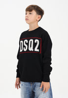 DSQUARED2 Maglioncino girocollo nero per donna, ragazzi e bambini con logo DSQ2 DQ3071D0AFF DQ900 DSQUARED2 